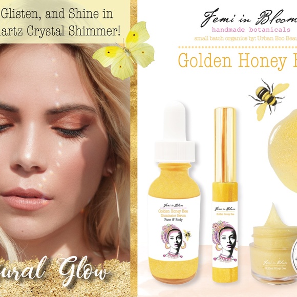 Golden Honey Bee Illuminator Serum for Face and Body / Natural Shimmer Glow - Picture 9 of 14